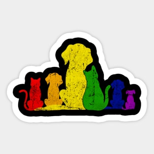 Dog Rainbow Sticker